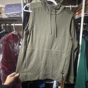 NOBULL Olive Green Sleeveless Hoodie